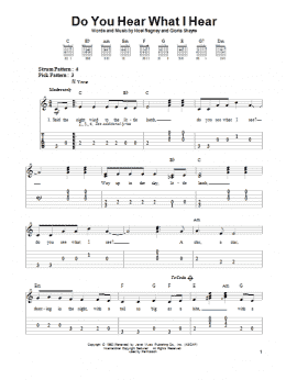 page one of Do You Hear What I Hear (Easy Guitar Tab)