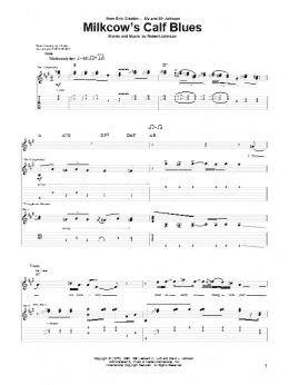 page one of Milkcow's Calf Blues (Guitar Tab)