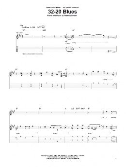 page one of 32-20 Blues (Guitar Tab)