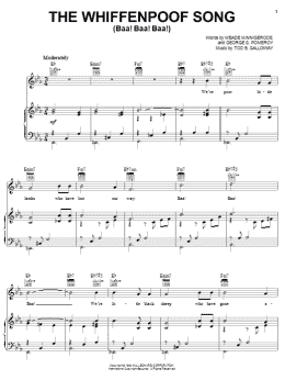 page one of The Whiffenpoof Song (Baa! Baa! Baa!) (Piano, Vocal & Guitar Chords (Right-Hand Melody))