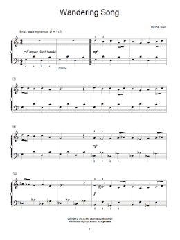 page one of Wandering Song (Educational Piano)
