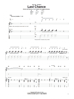 page one of Last Chance (Guitar Tab)