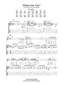 page one of Where Are You? (Guitar Tab)