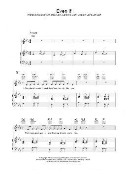 page one of Even If (Piano, Vocal & Guitar Chords)