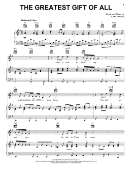 page one of The Greatest Gift Of All (Piano, Vocal & Guitar Chords (Right-Hand Melody))
