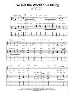 page one of I've Got The World On A String (Easy Guitar Tab)