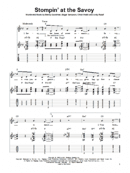 page one of Stompin' At The Savoy (Easy Guitar Tab)