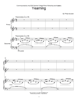 page one of Yearning (Piano Duet) (Educational Piano)
