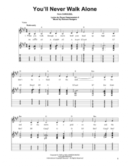 page one of You'll Never Walk Alone (Easy Guitar Tab)