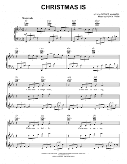 page one of Christmas Is (Piano, Vocal & Guitar Chords (Right-Hand Melody))