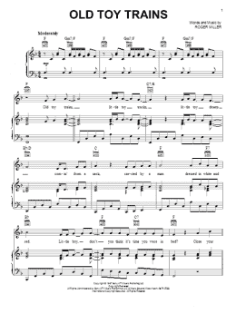 page one of Old Toy Trains (Piano, Vocal & Guitar Chords (Right-Hand Melody))