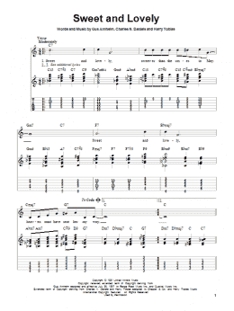 page one of Sweet And Lovely (Easy Guitar Tab)