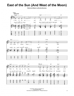 page one of East Of The Sun (And West Of The Moon) (Easy Guitar Tab)