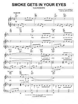 page one of Smoke Gets In Your Eyes (Piano, Vocal & Guitar Chords (Right-Hand Melody))