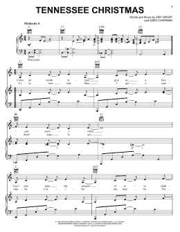 page one of Tennessee Christmas (Piano, Vocal & Guitar Chords (Right-Hand Melody))