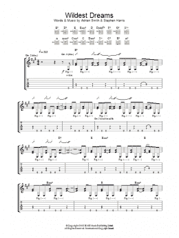 page one of Wildest Dreams (Guitar Tab)