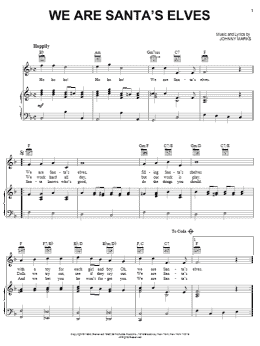 page one of We Are Santa's Elves (Piano, Vocal & Guitar Chords (Right-Hand Melody))