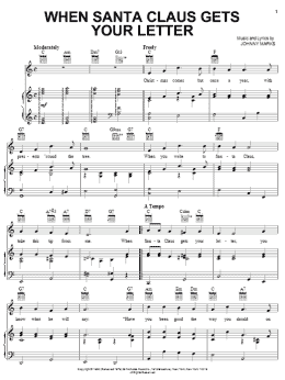 page one of When Santa Claus Gets Your Letter (Piano, Vocal & Guitar Chords (Right-Hand Melody))