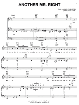 page one of Another Mr. Right (Piano, Vocal & Guitar Chords (Right-Hand Melody))