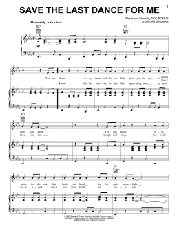 page one of Save The Last Dance For Me (Piano, Vocal & Guitar Chords (Right-Hand Melody))