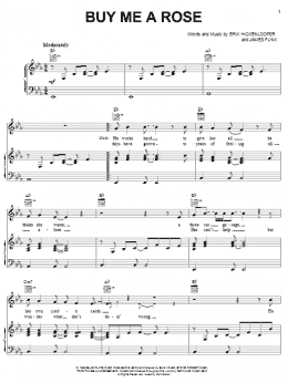page one of Buy Me A Rose (Piano, Vocal & Guitar Chords (Right-Hand Melody))