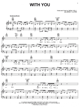 page one of With You (Piano, Vocal & Guitar Chords (Right-Hand Melody))