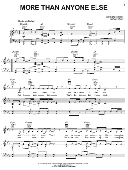 page one of More Than Anyone Else (Piano, Vocal & Guitar Chords (Right-Hand Melody))