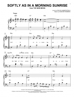 page one of Softly As In A Morning Sunrise (Very Easy Piano)