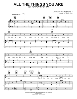 page one of All The Things You Are (Piano, Vocal & Guitar Chords (Right-Hand Melody))
