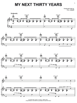 page one of My Next Thirty Years (Piano, Vocal & Guitar Chords (Right-Hand Melody))