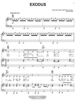 page one of Exodus (Piano, Vocal & Guitar Chords (Right-Hand Melody))