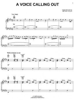 page one of A Voice Calling Out (Piano, Vocal & Guitar Chords (Right-Hand Melody))