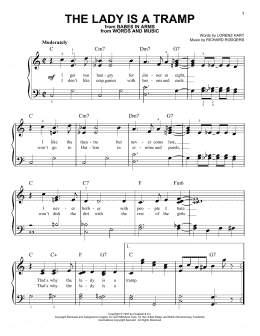 page one of The Lady Is A Tramp (Easy Piano)