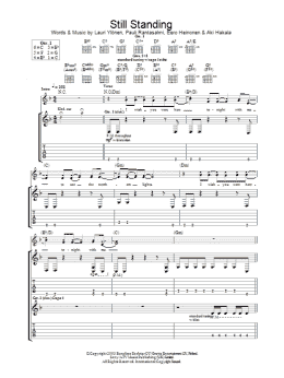 page one of Still Standing (Guitar Tab)