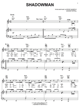 page one of Shadowman (Piano, Vocal & Guitar Chords (Right-Hand Melody))