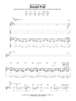 page one of Doubt Full (Guitar Tab)