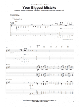 page one of Your Biggest Mistake (Guitar Tab)