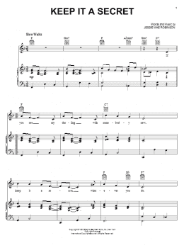 page one of Keep It A Secret (Piano, Vocal & Guitar Chords (Right-Hand Melody))