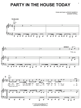 page one of Party In The House Today (Piano, Vocal & Guitar Chords (Right-Hand Melody))