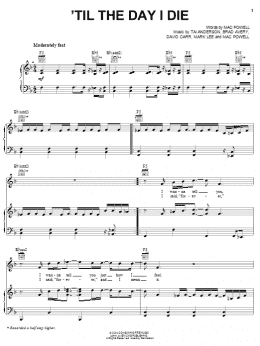 page one of 'Til The Day I Die (Piano, Vocal & Guitar Chords (Right-Hand Melody))
