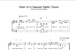 page one of Wish I's In Heaven Settin' Down (Piano, Vocal & Guitar Chords)