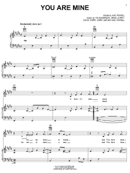 page one of You Are Mine (Piano, Vocal & Guitar Chords (Right-Hand Melody))