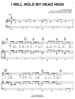 page one of I Will Hold My Head High (Piano, Vocal & Guitar Chords (Right-Hand Melody))