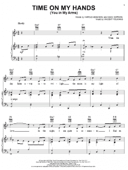 page one of Time On My Hands (Piano, Vocal & Guitar Chords (Right-Hand Melody))