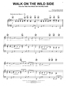 page one of Walk On The Wild Side (Piano, Vocal & Guitar Chords (Right-Hand Melody))
