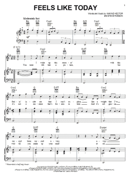 page one of Feels Like Today (Piano, Vocal & Guitar Chords (Right-Hand Melody))