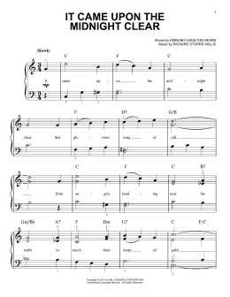 page one of It Came Upon The Midnight Clear (Very Easy Piano)