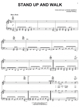 page one of Stand Up And Walk (Piano, Vocal & Guitar Chords (Right-Hand Melody))