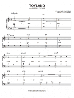 page one of Toyland (Easy Piano)