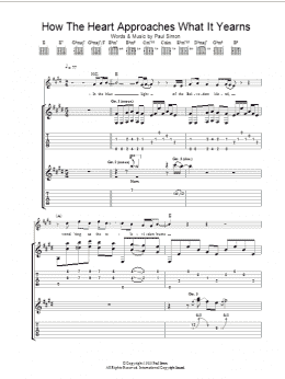 page one of How The Heart Approaches What It Yearns (Guitar Tab)